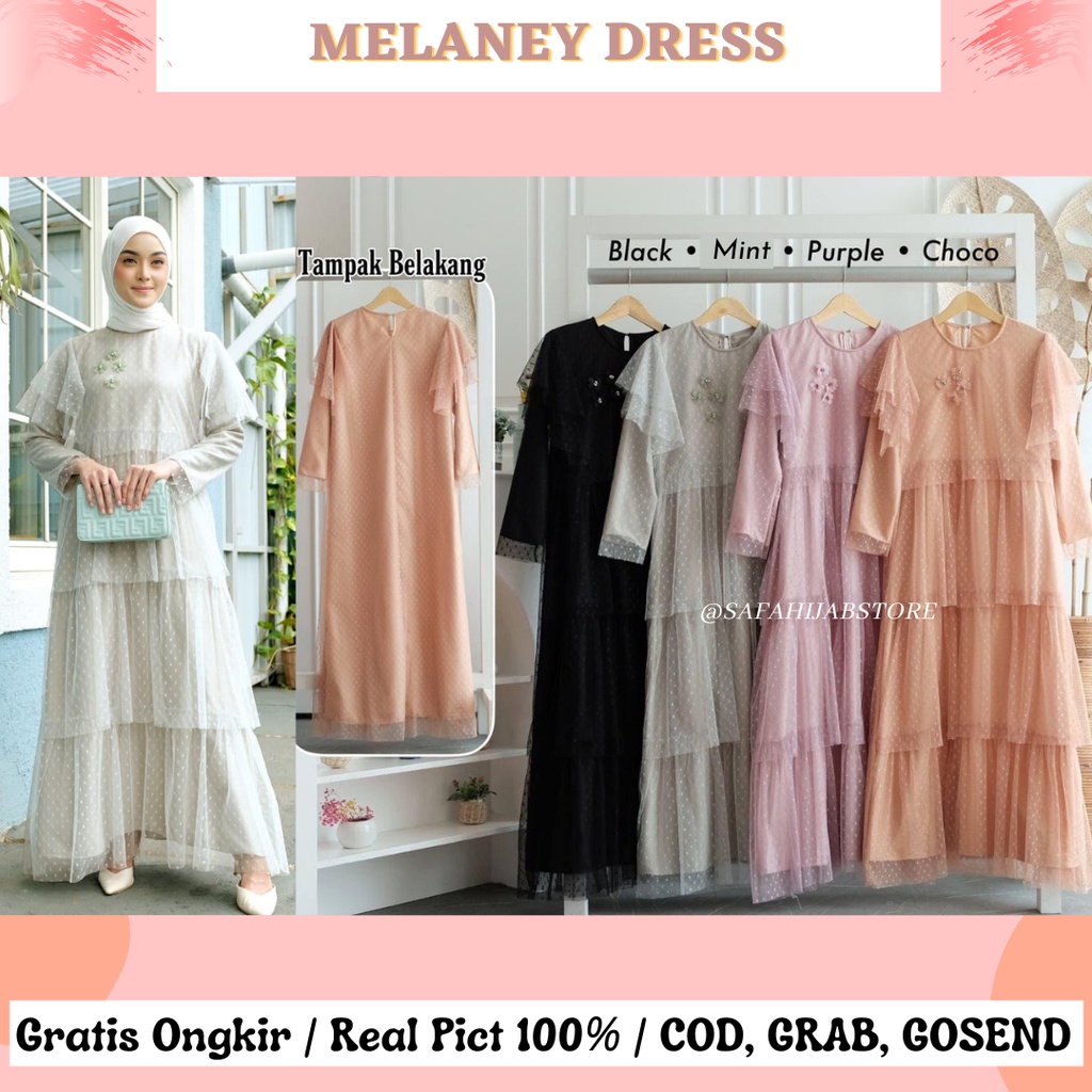 MELANEY DRESS / DRESS LAMARAN / DRESS RAYA / DRESS KONDANGAN / SERAGAMAN