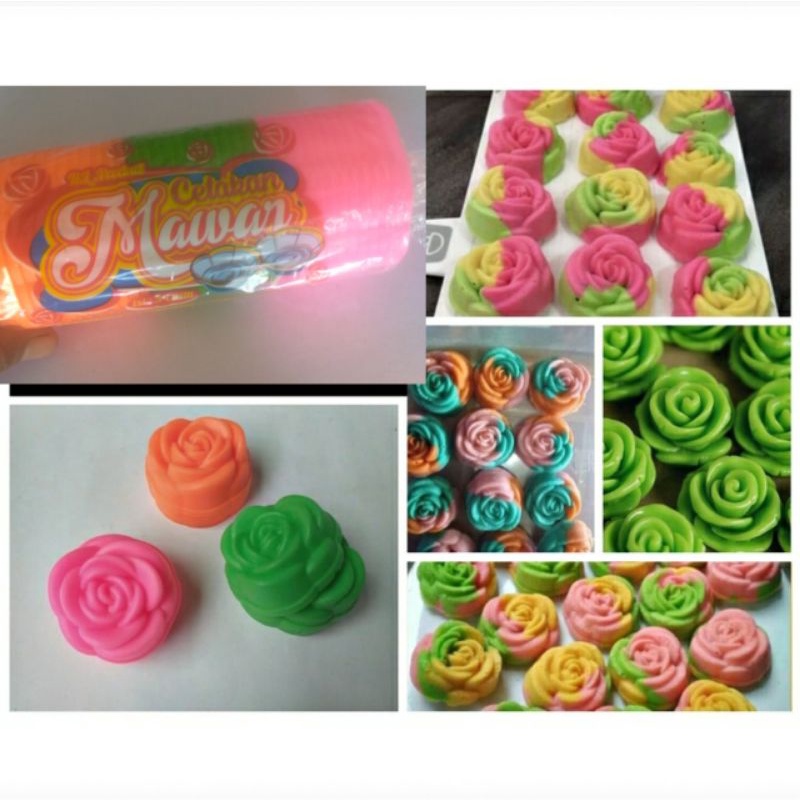 cetakan kue plastik bentuk bunga mawar besar