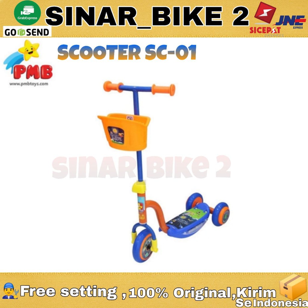 Scooter Otoped Mainan Anak PMB S-01 Nikel