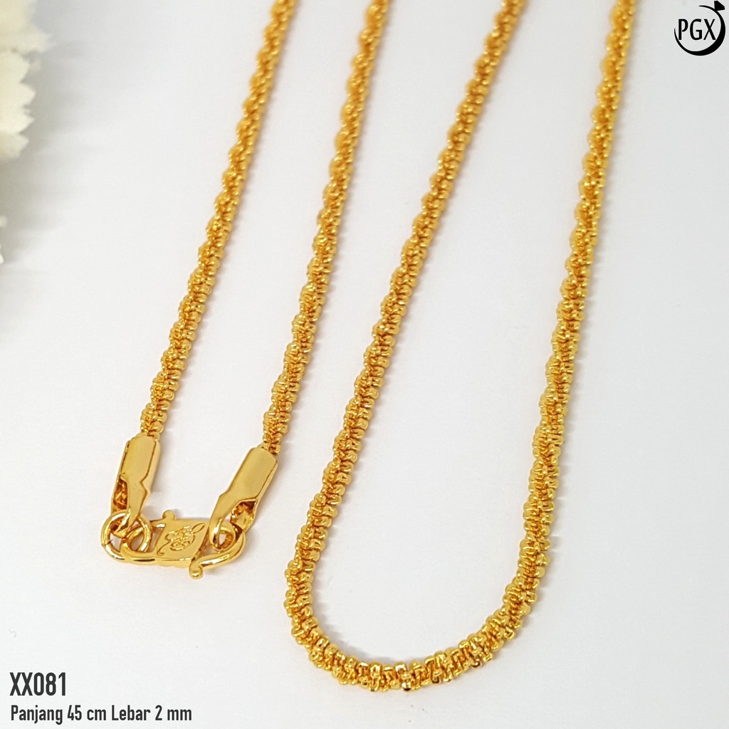 PGX Kalung Pria Wanita Xuping Perhiasan Lapis Emas Aksesoris Fashion Premium - XX081