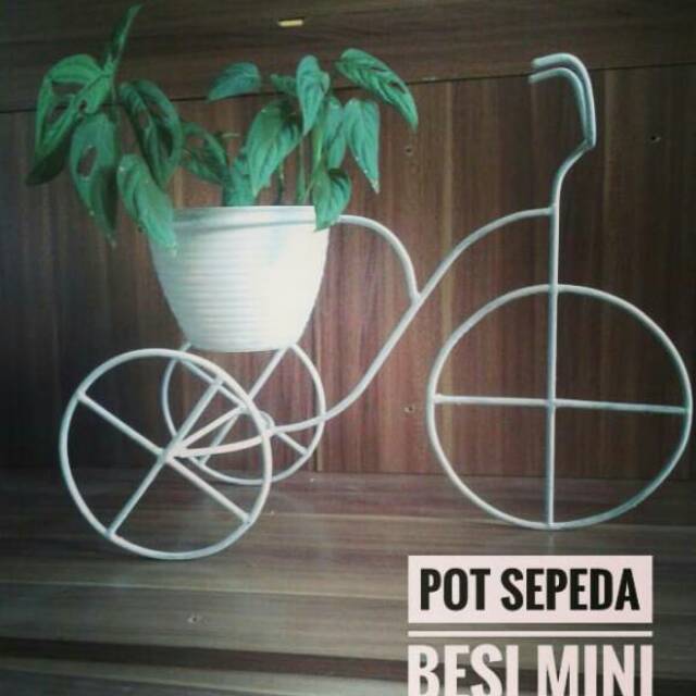  Pot  Bunga  Besi  Bentuk  Sepeda  Pagar Rumah
