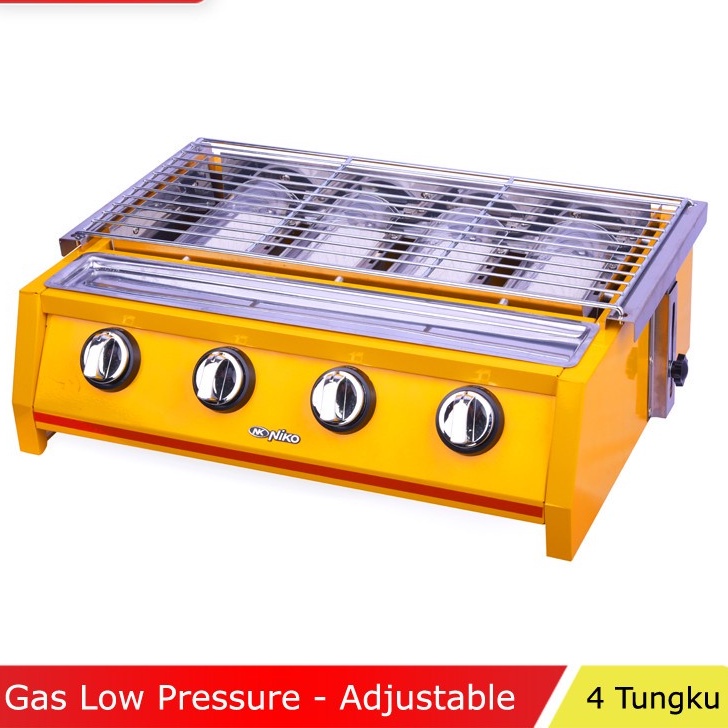 Kompor Gas Pemanggang Sosis Bakar Sate bakar / Daging  /GRILL GAS STOVE 4 TUNGKU NK-GR4 Kompor Sosis