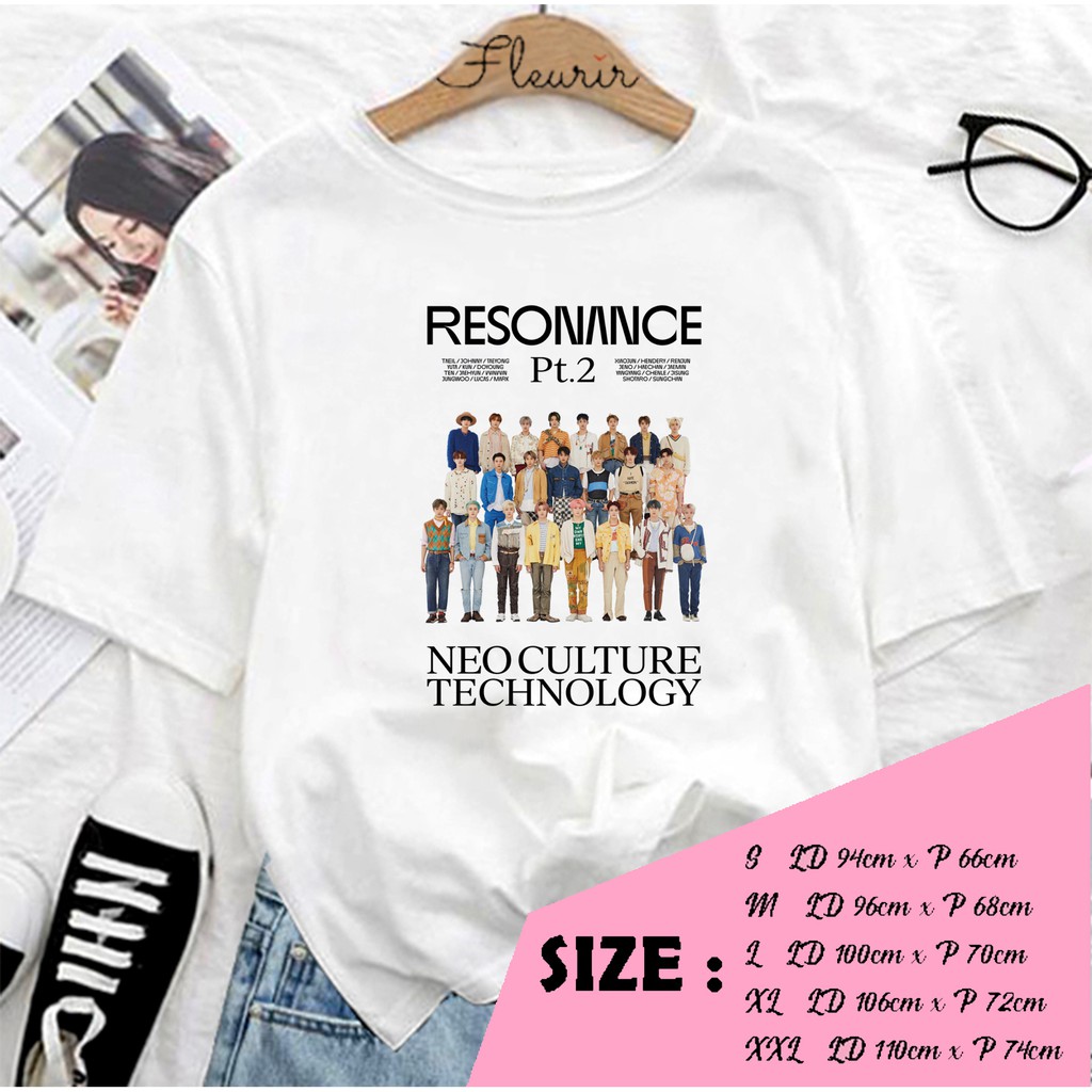 FLEURIR - NCT ALL RESONANCE PART 2 KAOS OVERSIZE KATUN KAOS WANITA DEWASA TUMBLR TEE UNISEX JUMBO