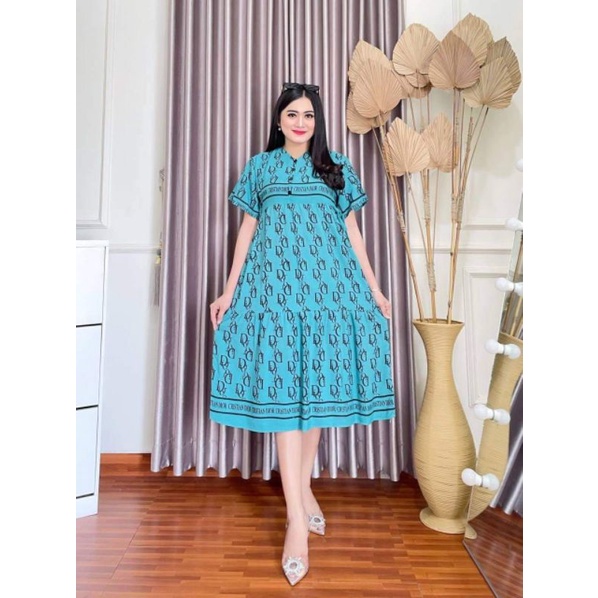 Homedress rayon amor motif dior busui