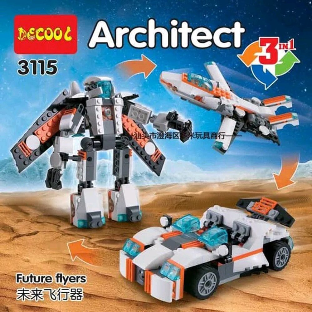 Terlaris  Lego Bricks 3 in 1 Robot Mobil Pesawat