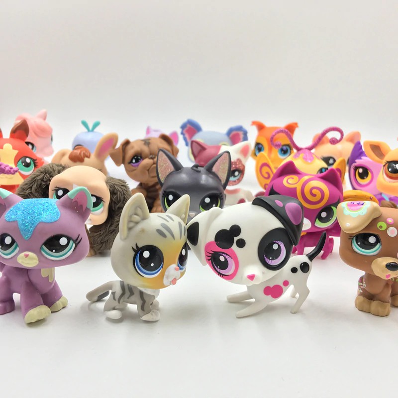 TERBARU 20Pcs/bag Little Animal Pet Model Toys Pet Shop Mini Cat Dog Old Lps Toys Action Figures