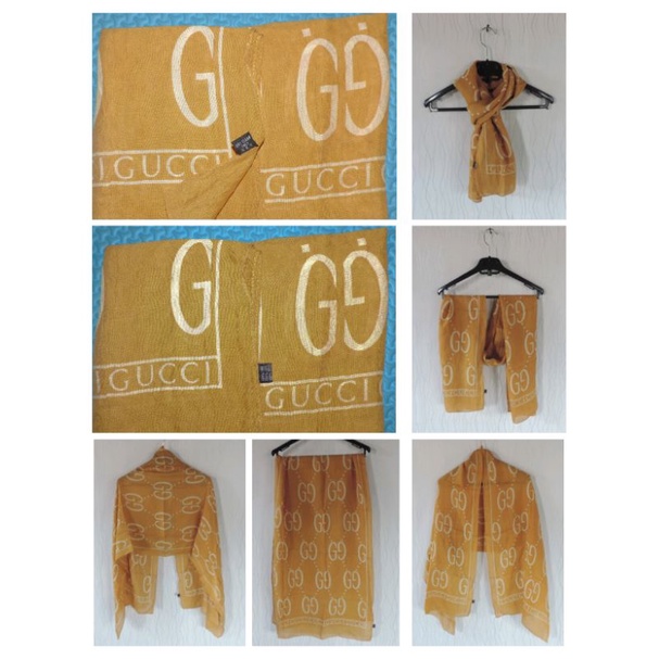 Gucci Long Silk Scarf Second Branded Original