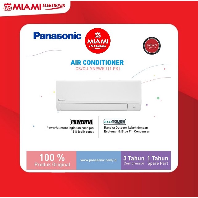 Panasonic CS-YN9WKJ AC Split 1PK Standard Putih