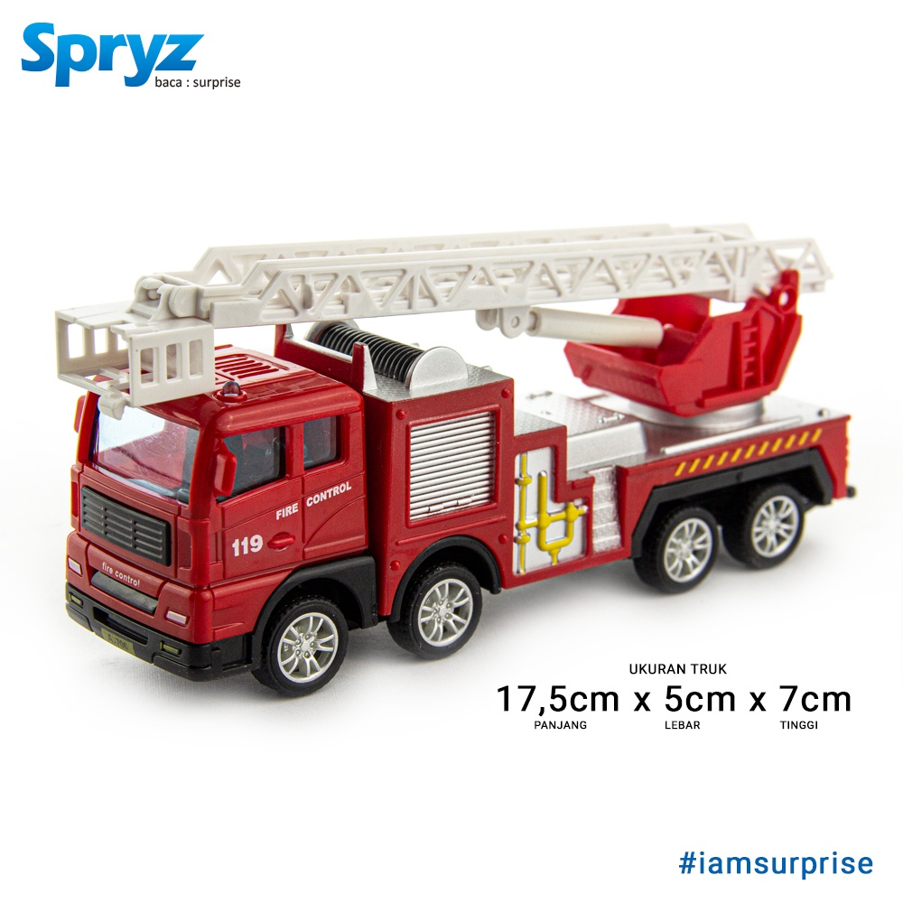 Spryz Construx 1:55 Truk Pemadam - A Mainan Miniatur