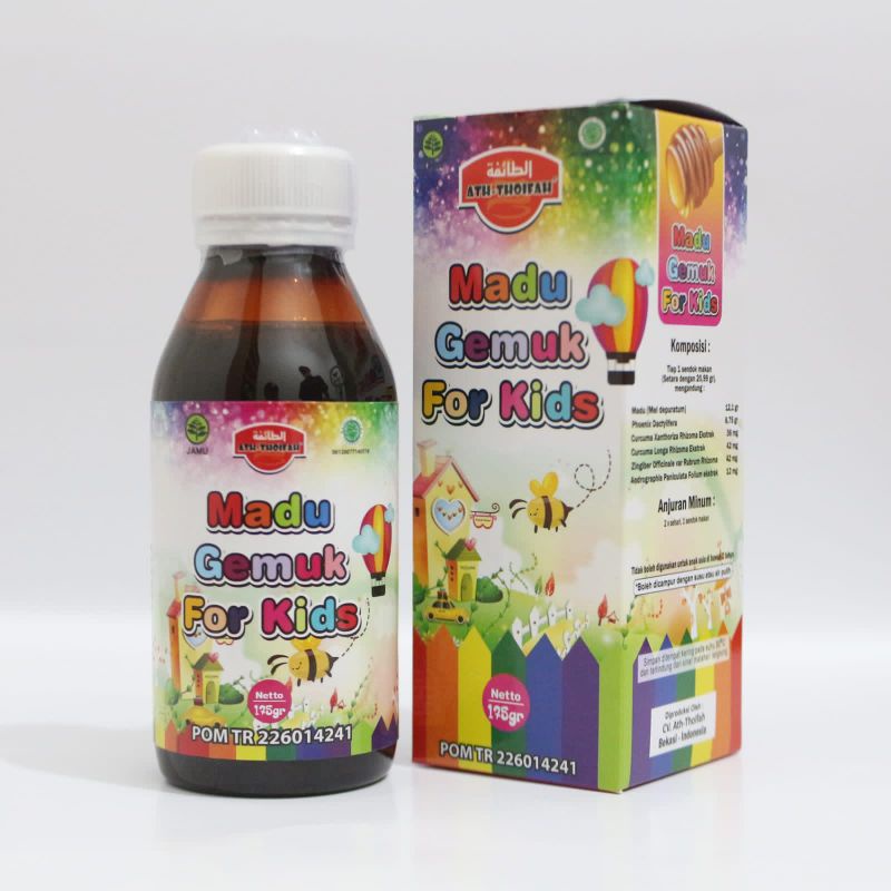 

Madu Tambah Nafsu Makan Anak Madu Gemuk For Kids 175 Gram Ath Thoifah BPOM