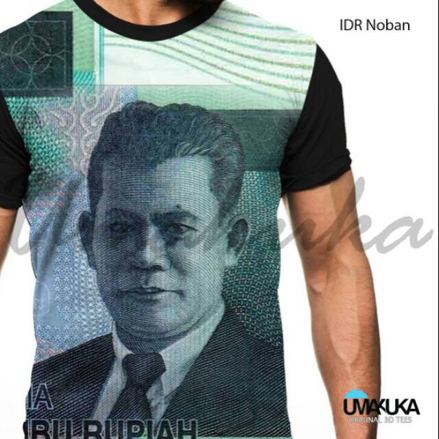 Kaos uang lama IDR Noban kuno 20 duapuluh ribu rupiah lawas unik antik Umakuka Pre-order