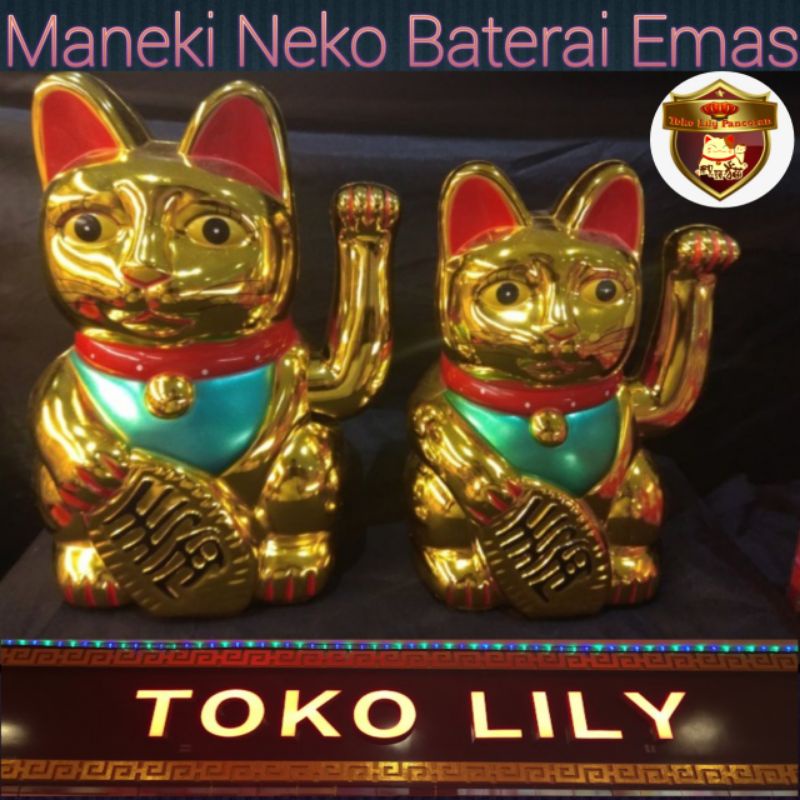 KUCING HOKI / Maneki Neko Klasik / Manekineko Emas / Lucky Cat