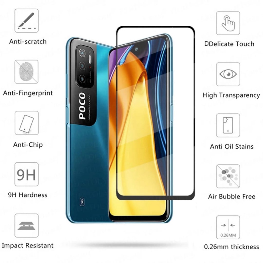 PROMO Paket 2 IN 1 Tempered Glass POCO M3 Pro 5G FREE Tempered Glass Lensa Camera - ANTI GORES CAMERA