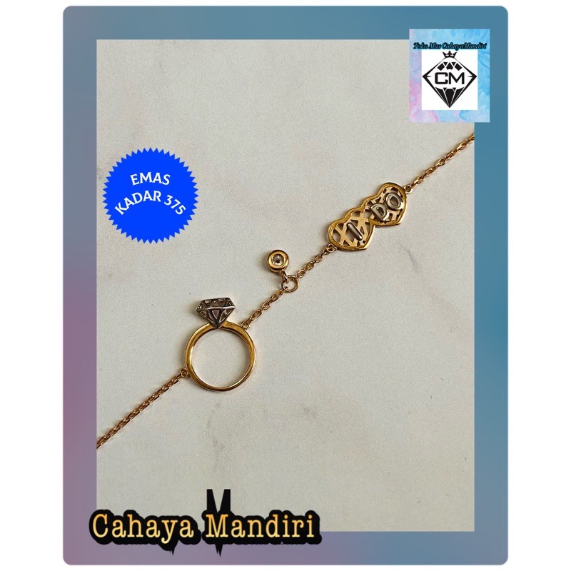 Gelang Emas Kadar 375 (8K) Berat 1,9 Gram