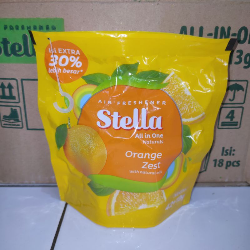 Stella Gantung Pengharum Ruangan All In One ORANGE ZEST 55g - isi XTRA 30% LEBIH BESAR