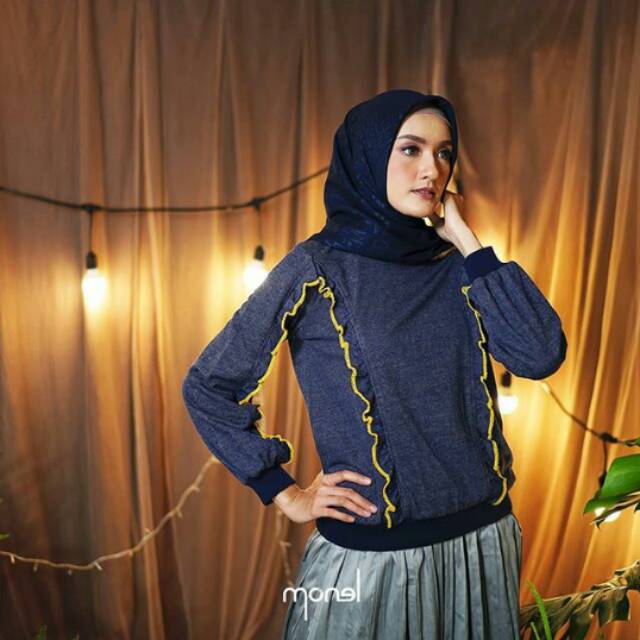Frill sweatshirt / atasan monel / monel / monel top