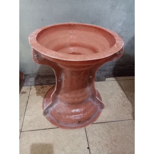 cetakan dudukan / pilar pot bulat diameter 31 cm tinggi 38 cm fiberglass