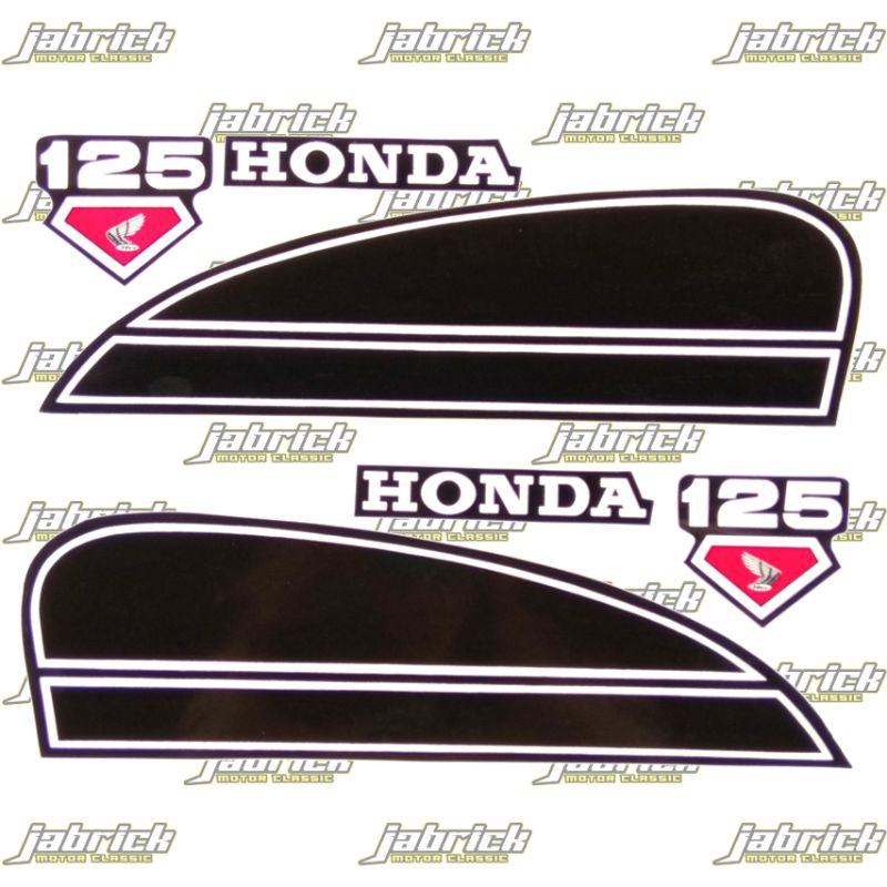 Striping Stiker Lis Standar Honda CB 125 S 1975 Hitam