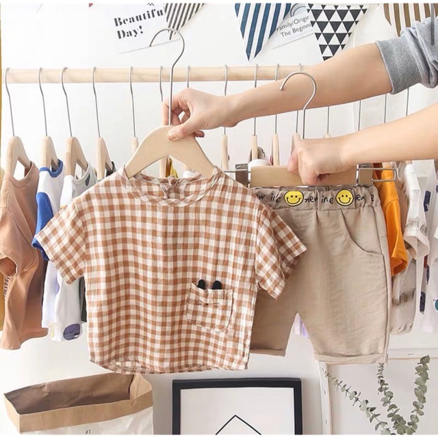 

Korean Cat Gingham Set