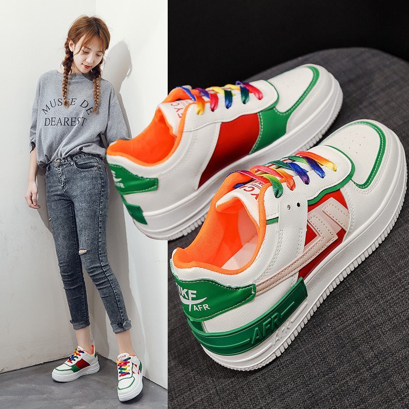 E537 Sepatu Wanita Sports Korea Joging Original Sneakers Kasual Tali