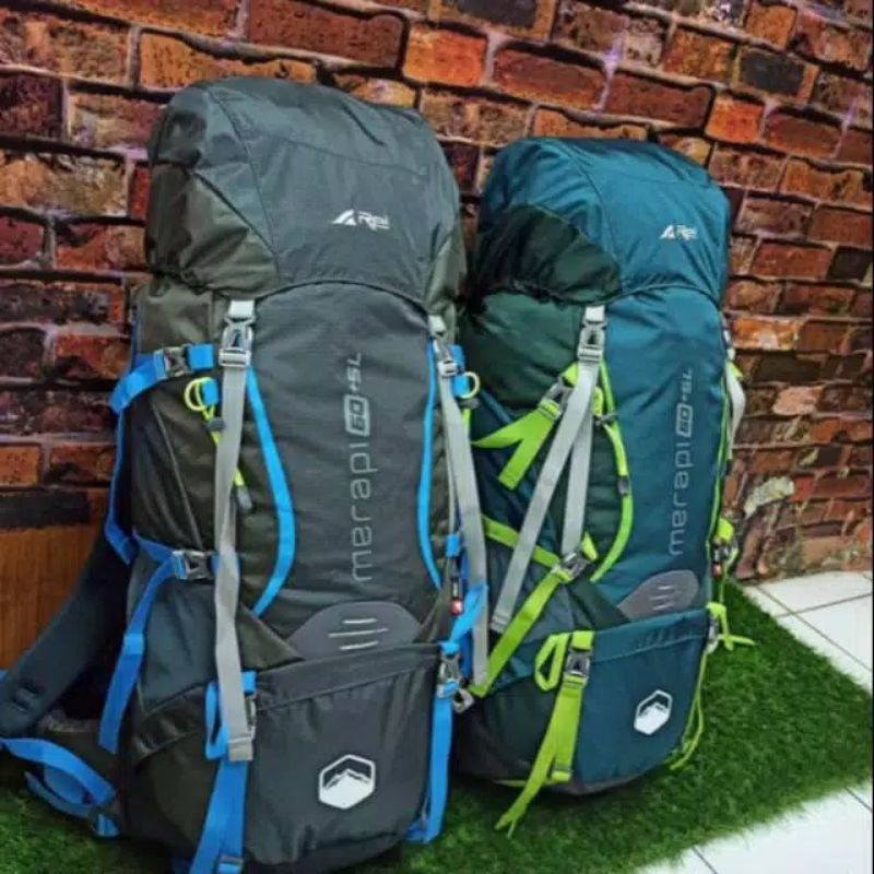 Carrier Rei Merapi 65L Tas Gunung Rei Merapi 60 Plus 5L Original