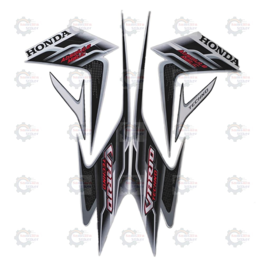 Stiker Motor Honda Vario Techno 110 2010 Putih