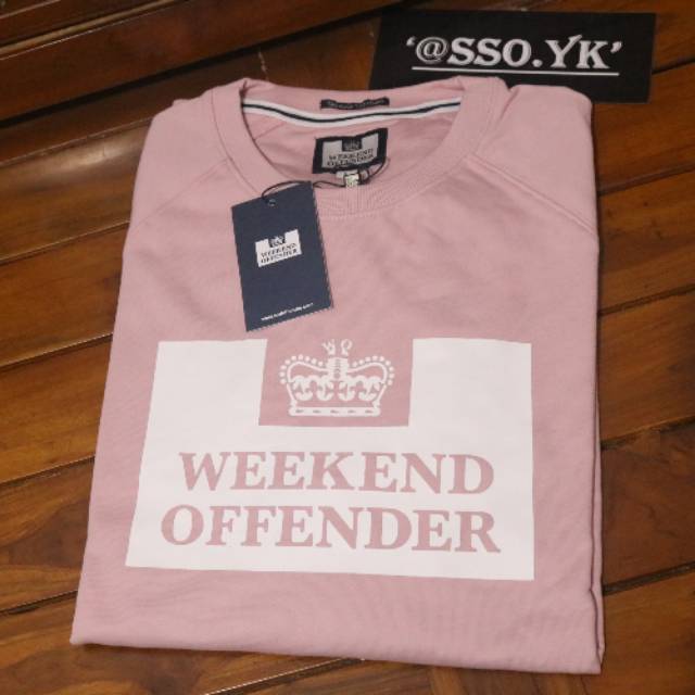 Weekend Offender Prison Crewneck Rose Pink Original