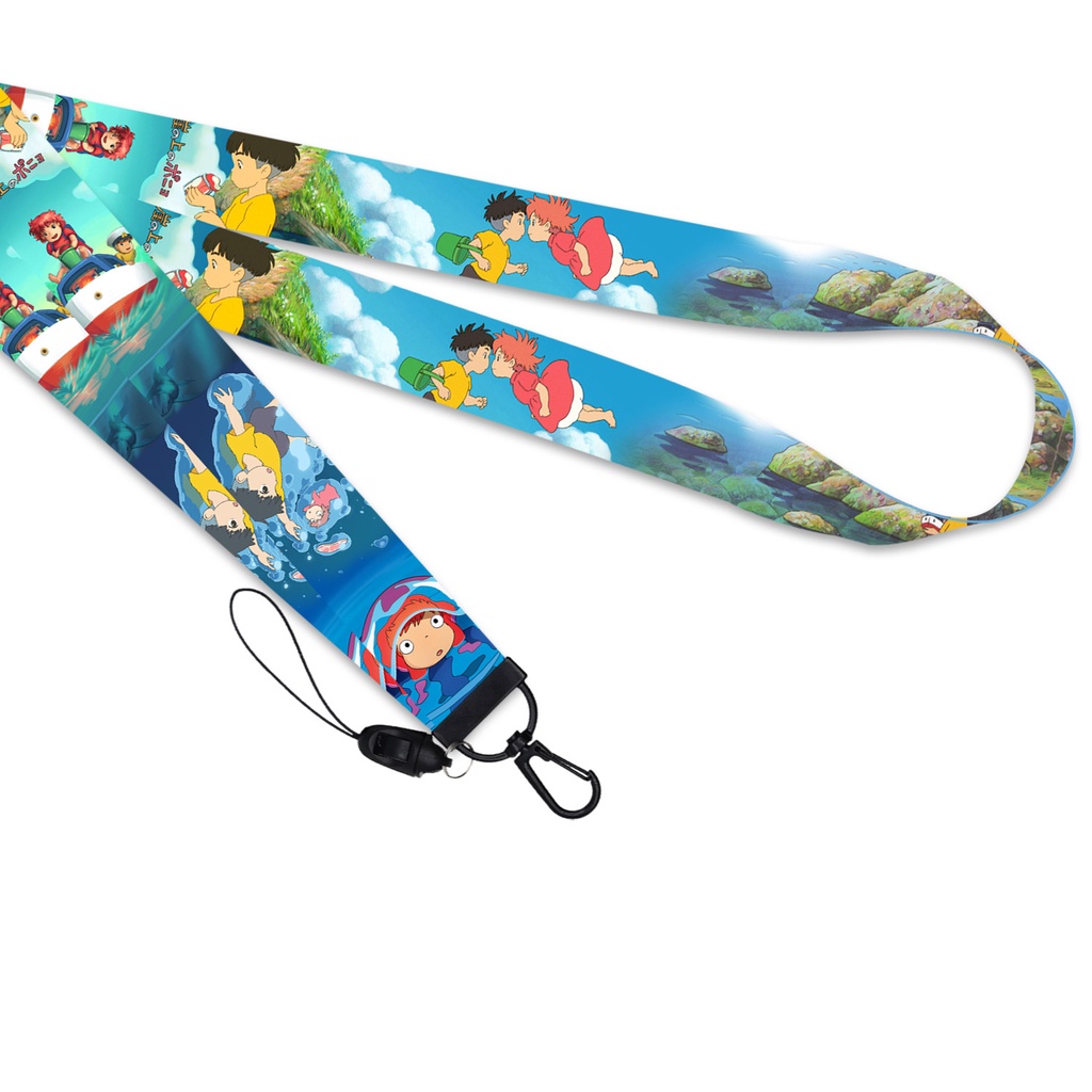 Tali lanyard Motif anime Ikan Mas Ji Bo Niu on the cliff Untuk Gantungan Kunci / Handphone