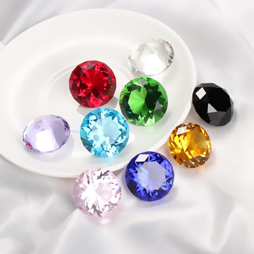 Suyo 30mm Kristal Berlian Warna-Warni Dekorasi Rumah Hadiah Romantis Bening