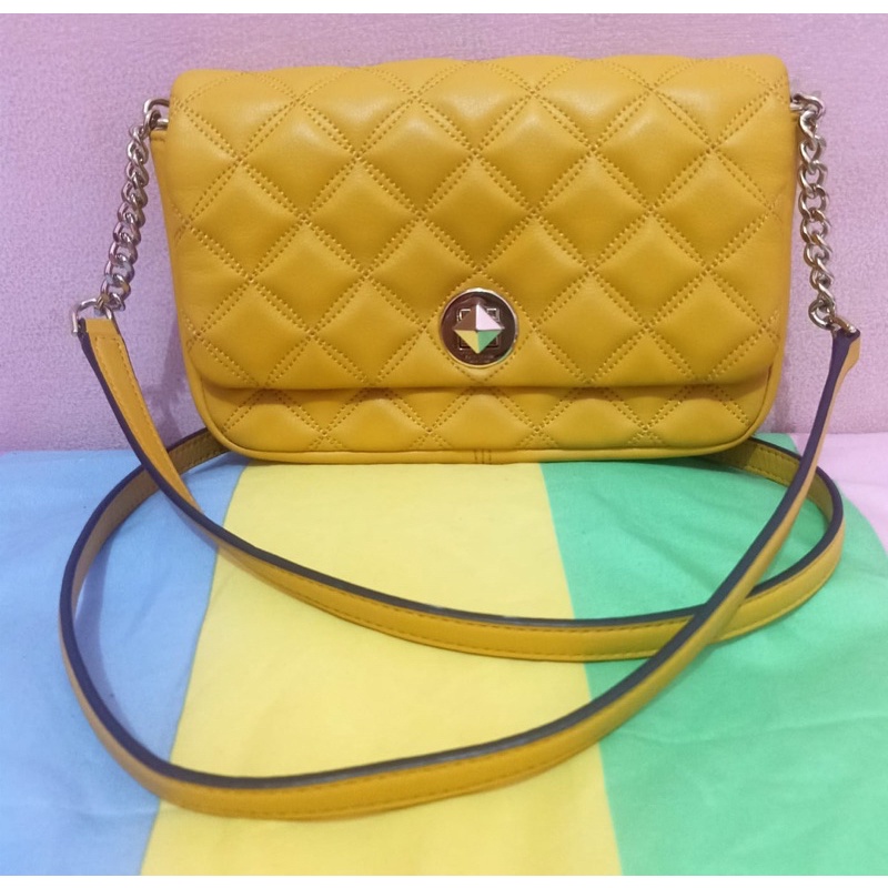 kate spade sling bag mini natalie yellow preloved