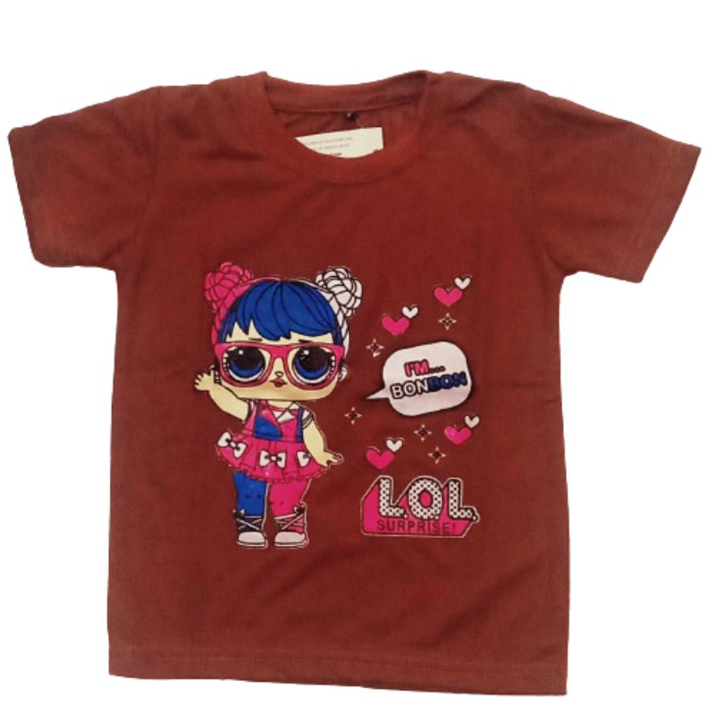 KAOS ANAK PEREMPUAN LOL UMUR 1-2-3-4-5-6-7-8-9-10-11-12 // ATASAN BAJU ANAK PEREMPUAN // GROSIR KAOS BAJU ANAK
