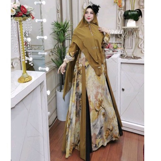 Zaskia Series ori by syafeera gamis set syari