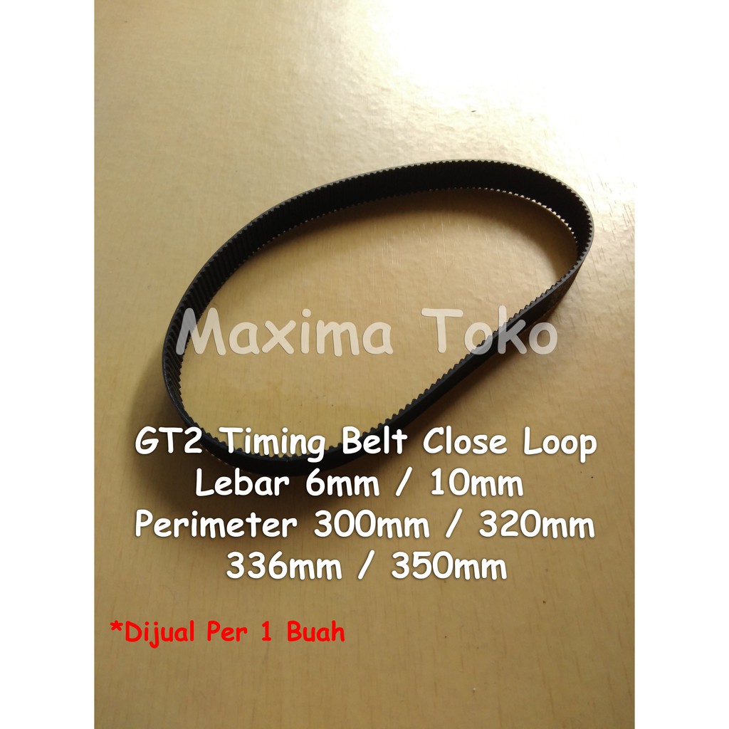 Jual Timing Belt Gt2 Close Loop Gigi 150 160 168 175 L 300Mm 320Mm 336Mm 350Mm Lebar 6Mm 10Mm 2Gt Indonesia|Shopee Indonesia
