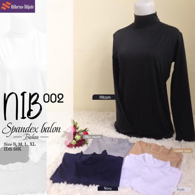 TERMURAH INNER GAMIS Spandex Balon/Kaos Dalaman Wanita NIB 002 ORI Nibras - Size S