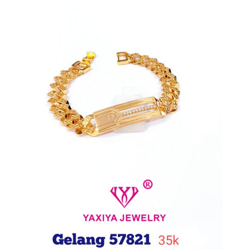 cod   gelang Wanita/gelang plat stengah rantai