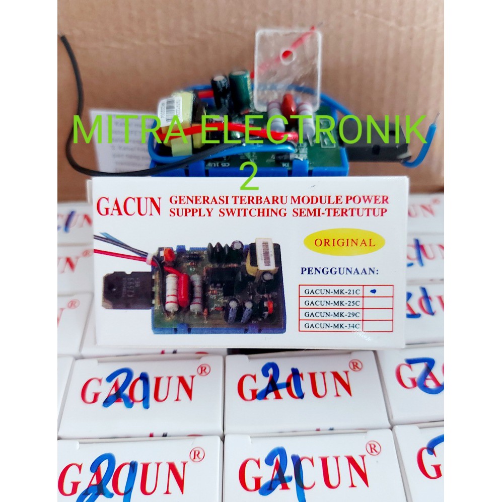 Kit REGULATOR TV GACUN MK 21 MEREK GACUN ORI +BONUS MIKA