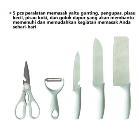 Pisau Dapur Set 6 In 1 Murah