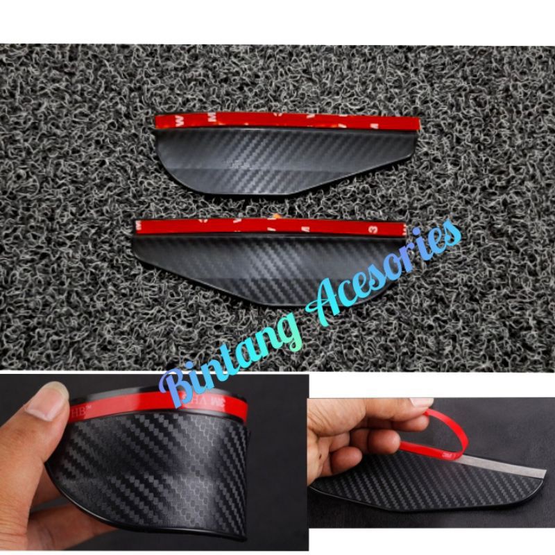 Talang Air Spion Mobil GRAND NEW AVANZA XENIA VELOZ 2019 Motif CARBON Hitam
