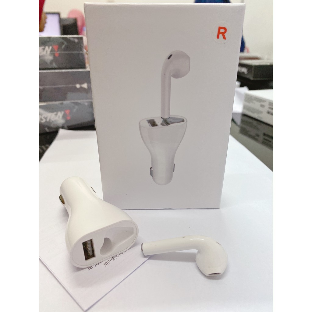【33LV.ID】Car charger + headset earphone 2in1 in bluetooth wireless headset rv1