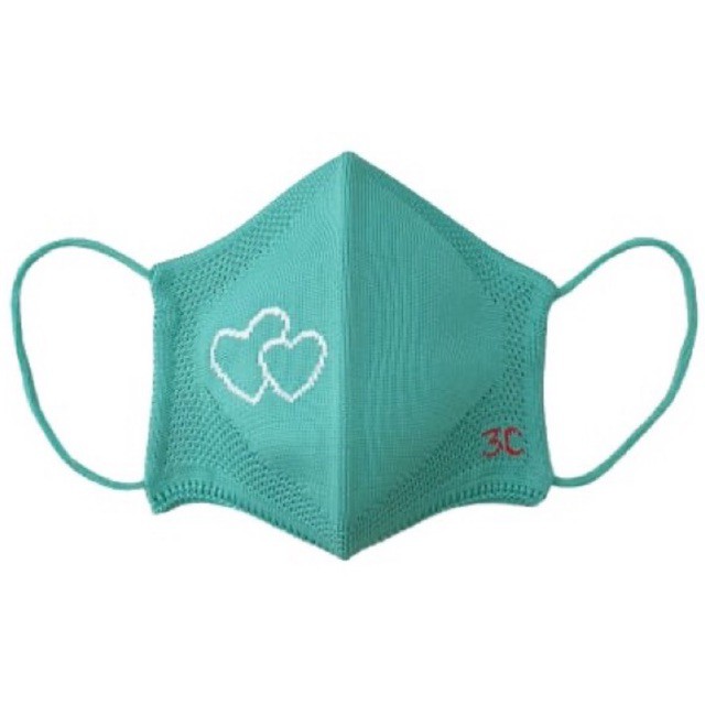 Masker Knit Premium LV Hijau Tosca
