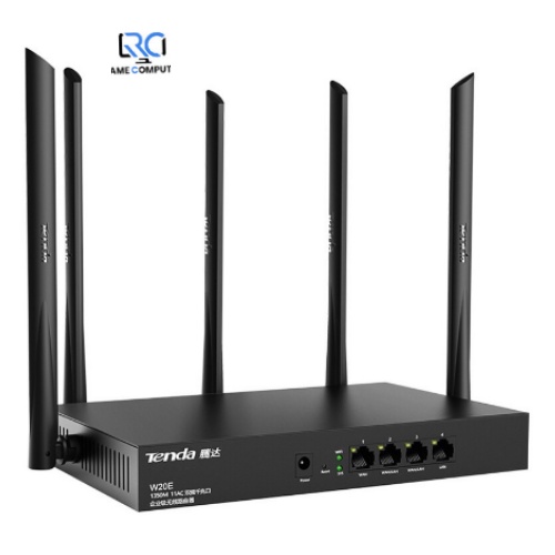 HOTSPOT ROUTER TENDA W20E 11AC 1350Mbps ANTENA 5DBI 2.4GHz 20dBm & 5GHz 18dBm bandwidth control