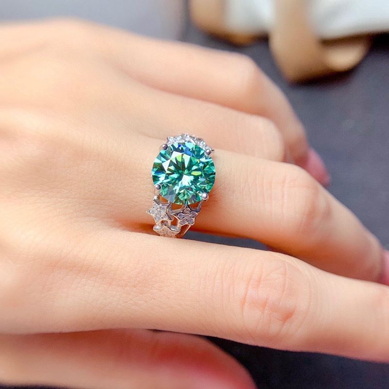 Cincin Adjustable Desain Bintang Hias Cubic Zirconia Gaya Korea Untuk Wanita