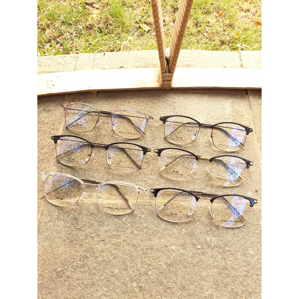 Troy Clubmaster Eyeglasses RFLEYEWEAR Frame Kacamata Optical Unisex