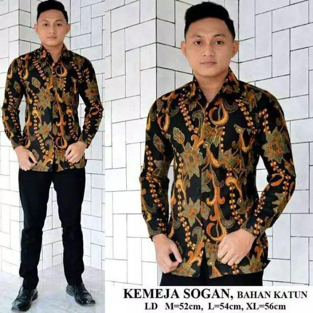 Asifa Batik Hrb026 Kenongo Kemeja Tosca Pendek Pekalongan Padi M L Xl Sogan Tulis Halus Kemeja Batik
