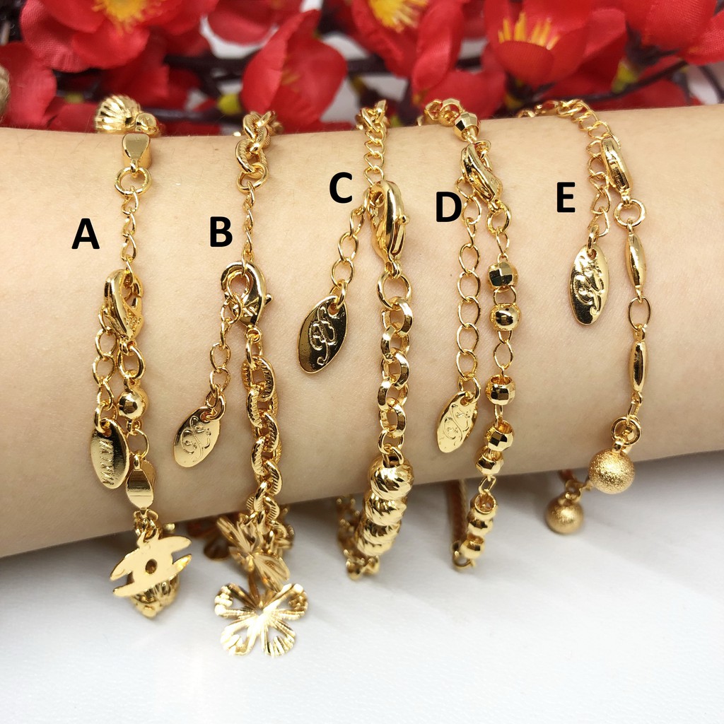 Gelang Koin Ratu Elizabeth Xuping Premium Lapis Emas Gold Bola Bola CC - BB291