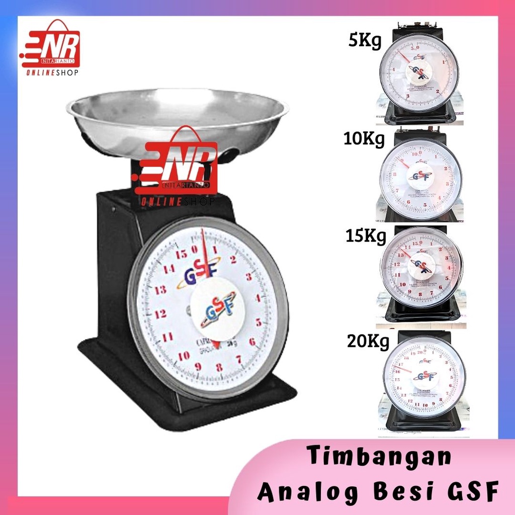 [Murah] Timbangan Besi Analog GSF / Timbangan Analog Buah / Timbangan Analog 5kg 10kg 15kg 20kg