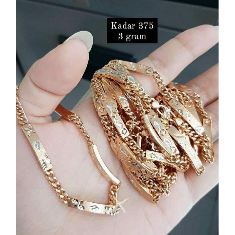 GELANG PLAT KOMBINASI KADAR 375