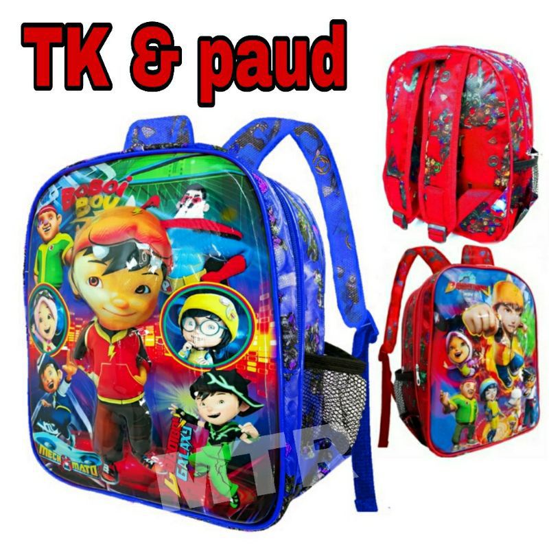 TAS RANSEL ANAK COWO/LAKI LAKI TK&amp;PAUD LED 3D DI TEPUK NYALA,BERHADIAH BOTOL MINUM PLASTIK