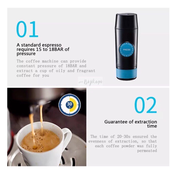 Espresso Maker Electric Mesin Espresso Elektrik Mini Portable Kopi Coffee