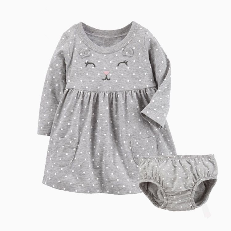 Dress Anak Perempuan Mouse Grey